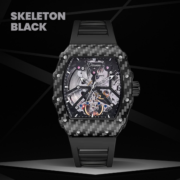 Men Carbon Automatic Mechanical Watch