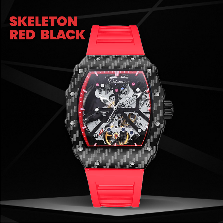 Men Carbon Automatic Mechanical Watch