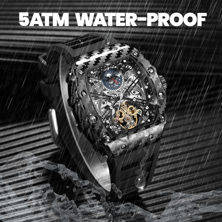 Men Carbon Automatic Mechanical Watch